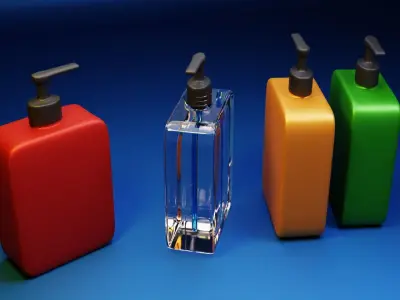 Liquid Soap Luxury Bottle Free 3D model