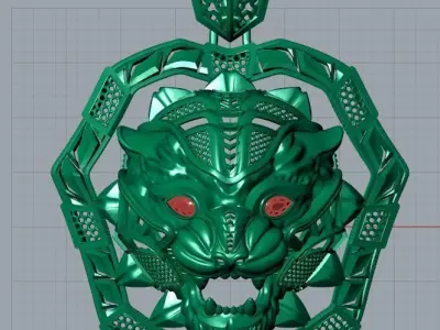 Tiger pendant 1 3D model