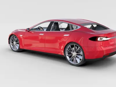 Tesla Model S with chassis-interior rev 3D model