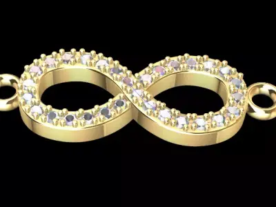 infinito con piedras 3D print model