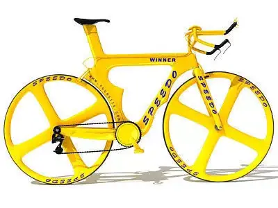 Yellow Bicycle 3D model