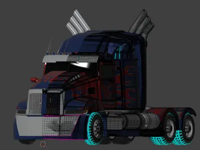 TF4 Age of Extinction Knight Optimus Prime Truck 3D model