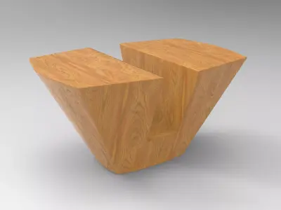 Her Coffee Table Low-poly 3D model