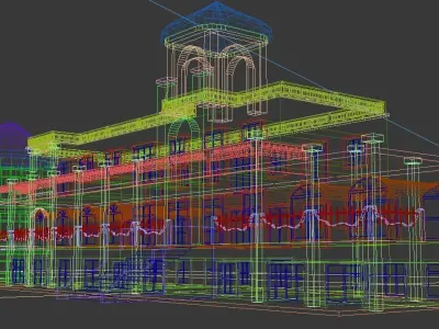 earth house  mosque western architecture 3D model