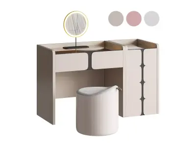 Ensemble de coiffeuse Modern 3D model