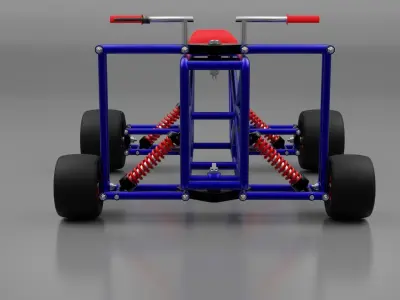 quad bake cart 3D model