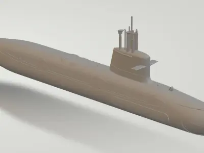 SCORPENE CLASS SUBMARINE SCALE MODEL 3D print model