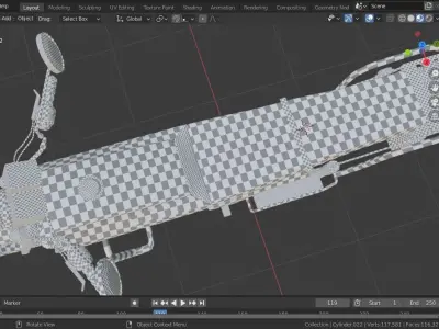 Motorbike honda motorcycle Low-poly 3D model