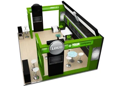  Booth Exhibition Stand a77  3D model