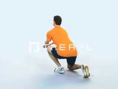 Romance 03L Volleyball Digging Sports Man Low-poly 3D model