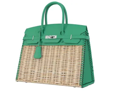Hermes Picnic Sellier Birkin Bag Low-poly 3D model