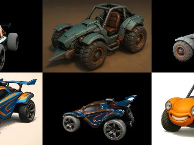 Gt one Car bundle 8 pack 100 glb 3D model