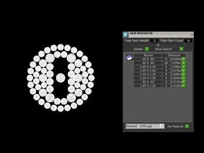 Messika Ring Gold  3D print model