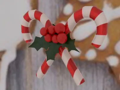 Christmas Candies Low-poly 3D model
