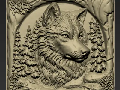 Wolf Head A115 3D print model