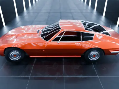 Maserati Ghibli 1976 Coupe Vintage Sports Car 3D model