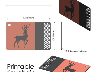 Keychain 3D print model