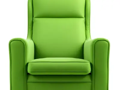 Vibrant Green Armchair model pack Low-poly 3D model