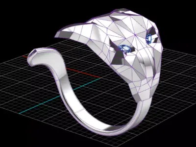 Snow Leopard Light Ring 3D model