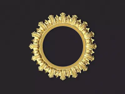 mirror ornate gold frame 3D model order