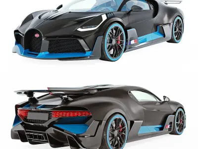 Bugatti Divo Low-poly 3D model 3D model