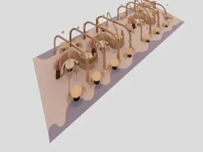 Food Court 1 3D model