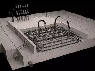 Floor heating system 3D print model