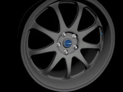 WORQ Emotion XD9 Wheel Rim Low-poly 3D model