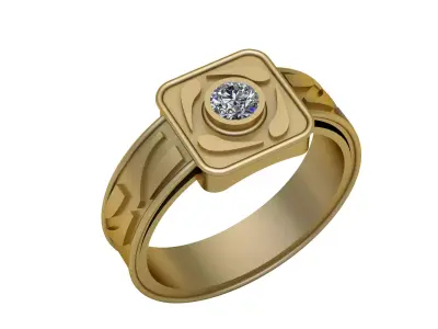 ANTIQUE LUXURY DIAMOND RING 3D PRINTABLE MODEL  3D print model
