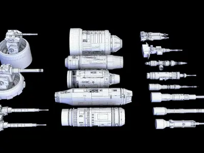 Scifi Laser Engine 3D model