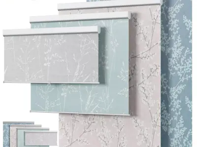 Roller Blind 17 John Lewis Durslade and Everdene IKEA 3D model