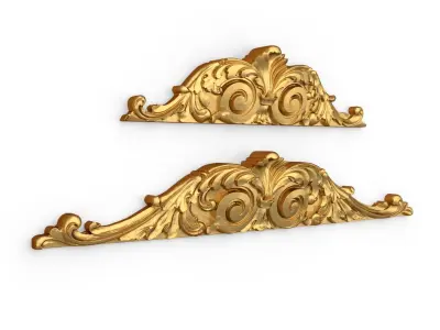 Classic carved decor ornament 362 3D model