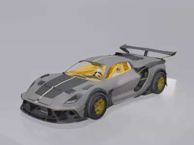 Mansory Maserati MC20 widebody Low-poly 3D model
