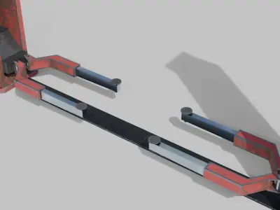 Simple Car Lift  Car Jack PBR Animated Low-poly 3D model