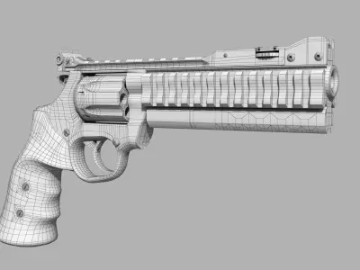 Magnum revolver SUPER SPORT Low-poly 3D model