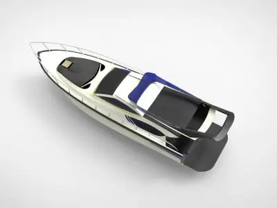 luxury yacht boat 3D model