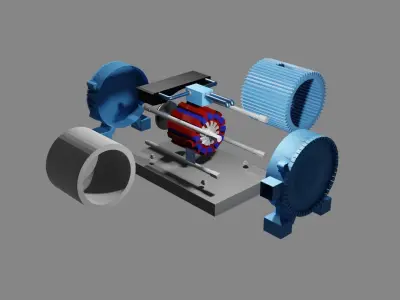 motor 3D model 3D print model