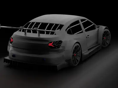 Dacia Logan 2021 STCC edition rigged 3D model