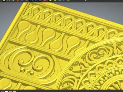 PATTERN BED HEADBOARD PERFORATED 3D print model