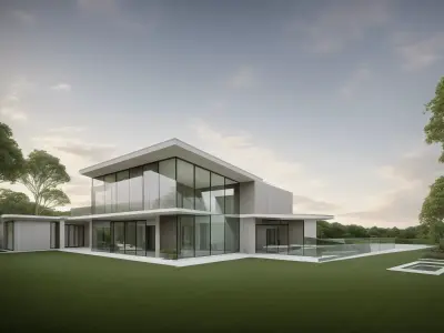 Figtree Modern Residential House Revit Model Low-poly 3D model