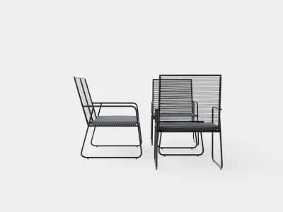 Venezia Sofa Set Low-poly 3D model