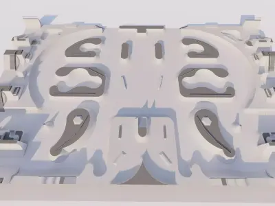 Skatepark-Skate Park PACK 3D model