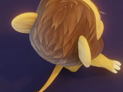 Cartoon Lion 3D Model Low-poly 3D model