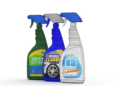 Spray Cleaner Bottle for Unreal and Game Ready Low-poly 3D model