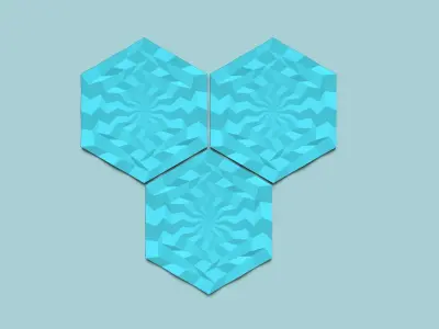 Hexagonal Wall Panel A37 Mess - Interior Design Decoration 3D print model