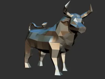Geometric OX -polygonal 3D print model