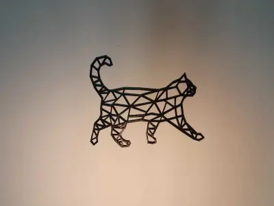 Cat for wall  Gatto da muro 3D model