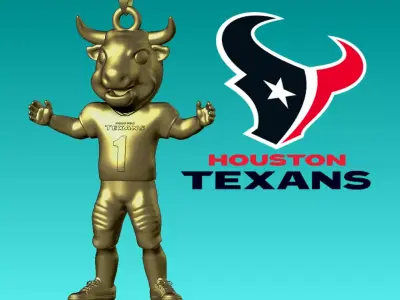 NFL - Necklaces HOUSTON TEXANS FB - Hanging Figurine - 3D print 3D print model