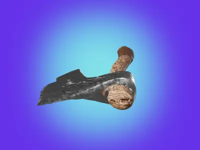 Viking Ax of Ancient times Weapon PBR low-poly game ready Free low-poly 3D model