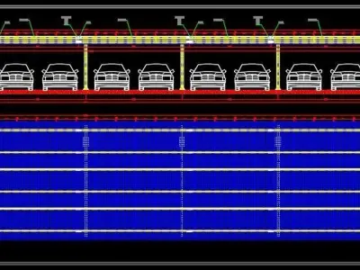 67 kWp Solar Carport Project Type 2 3D model